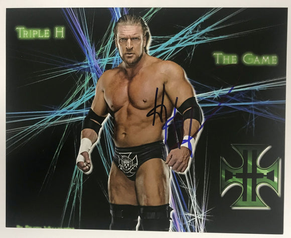 Triple H Signed Autographed WWE Glossy 8x10 Photo - Lifetime COA