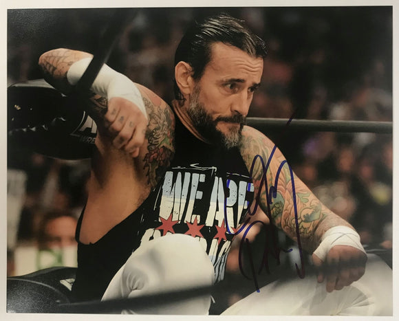 CM Punk Signed Autographed Glossy 8x10 Photo - Lifetime COA