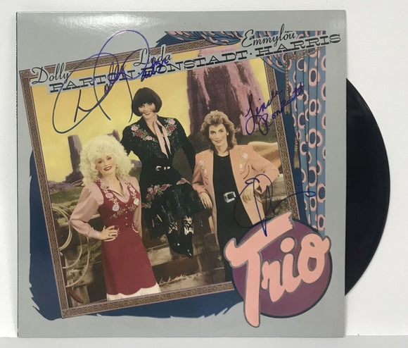 Dolly Parton, Emmylou Harris & Linda Ronstadt Signed Autographed 