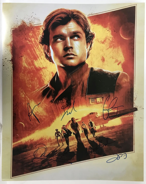 Solo: A Star Wars Story Cast Signed Autographed Glossy 16x20 Photo - COA Matching Holograms