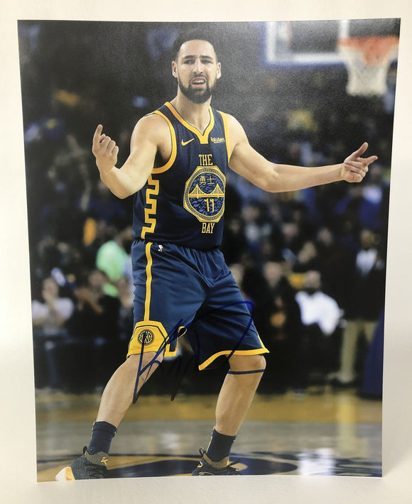 Klay Thompson Signed Autographed Glossy 11x14 Photo Golden State Warriors - COA Matching Holograms