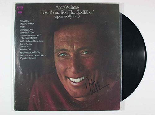 Andy Williams (d. 2012) Signed Autographed 'Theme From the Godfather' Record Album - COA Matching Hologram