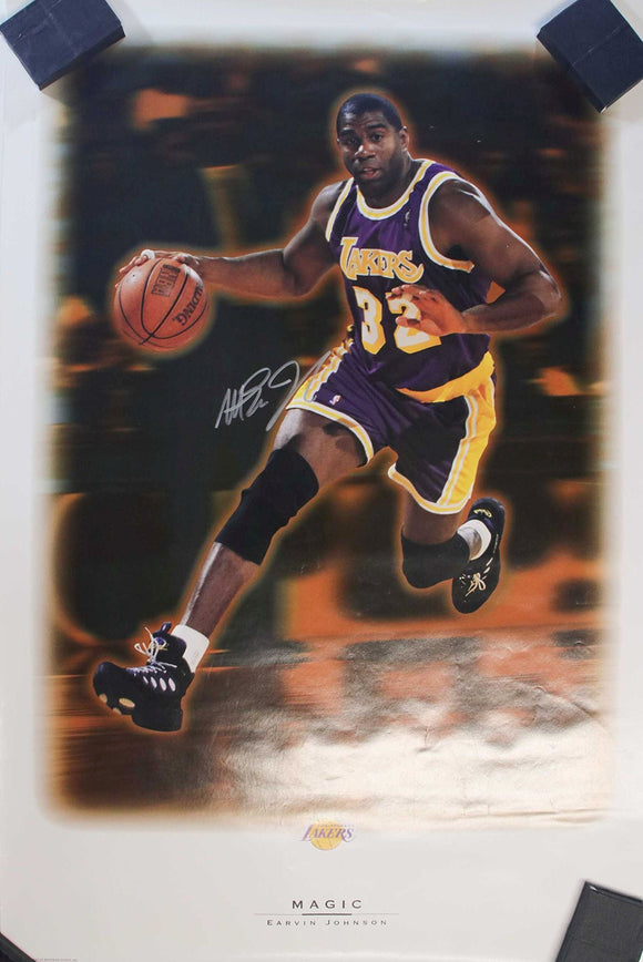 Magic Johnson Signed Autographed Poster - COA Matching Holograms