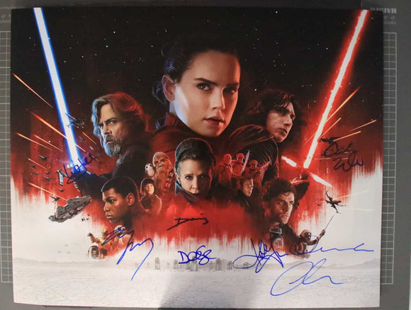 Star Wars Last Jedi Cast Signed Autographed Glossy 16x20 Photo - COA Matching Holograms
