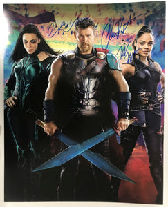 Chris Hemsworth, Cate Blanchett & Tess Thompson Signed Autographed "Thor" Glossy 16x20 Photo - COA Matching Holograms