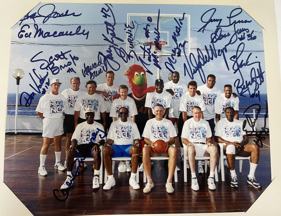 Fifteen (15) NBA Legends Signed Autographed Glossy 8x10 Photo - Baylor, Lucas, Sam Jones - COA Matching Holograms
