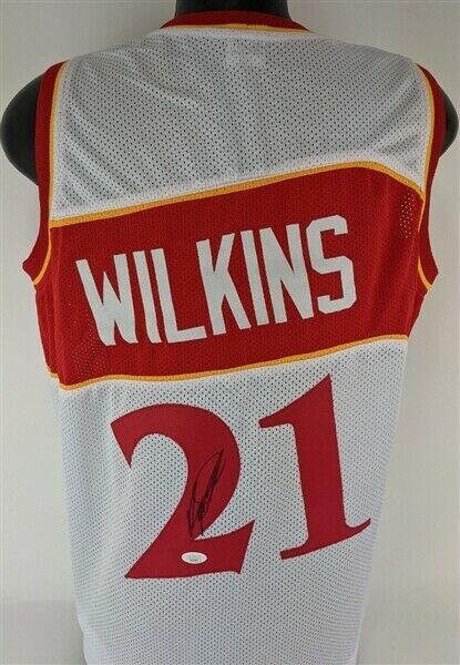 Dominique Wilkins Signed Autographed Atlanta Hawks White Basketball Jersey - JSA COA