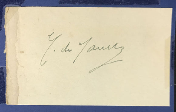 Charles de Gaulle (d. 1970) Signed Autographed Vintage Signature Cut 8.5x11 Display - Lifetime COA