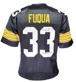 John 'Frenchy' Fuqua Signed Autographed "The French Count" Pittsburgh Steelers Black Football Jersey - JSA COA