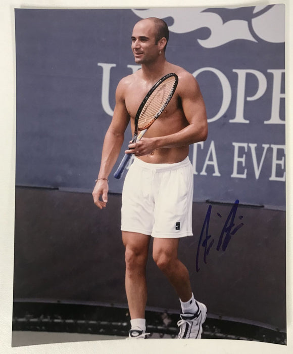 Andre Agassi Signed Autographed Tennis Glossy 8x10 Photo - Lifetime COA