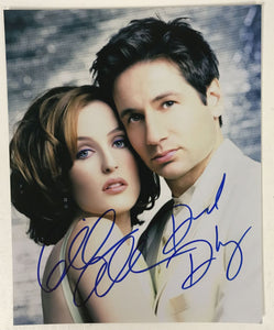 David Duchovny & Gillian Anderson Signed Autographed "The X-Files" Glossy 8x10 Photo - Lifetime COA