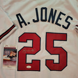 Andruw Jones Signed Autographed Atlanta Braves White Baseball Jersey - JSA COA