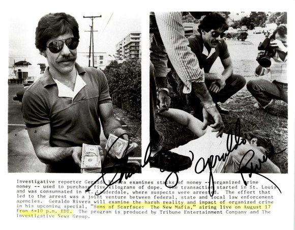 Geraldo Rivera Signed Autographed Glossy 8x10 Photo - COA Matching Holograms