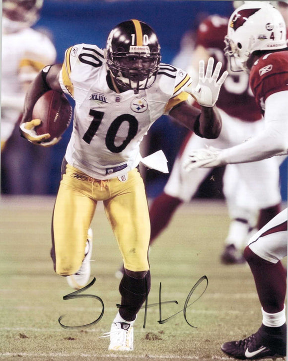 Santonio Holmes Signed Autographed Glossy 8x10 Photo Pittsburgh Steelers - COA Matching Holograms