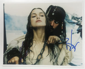 Johnny Depp & Keira Knightley Signed Autographed "Pirates of the Caribbean" Glossy 8x10 Photo - Lifetime COA