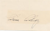 Calvin Coolidge (d. 1933) Signed Autographed Vintage 3x5 Index Card - Todd Mueller COA