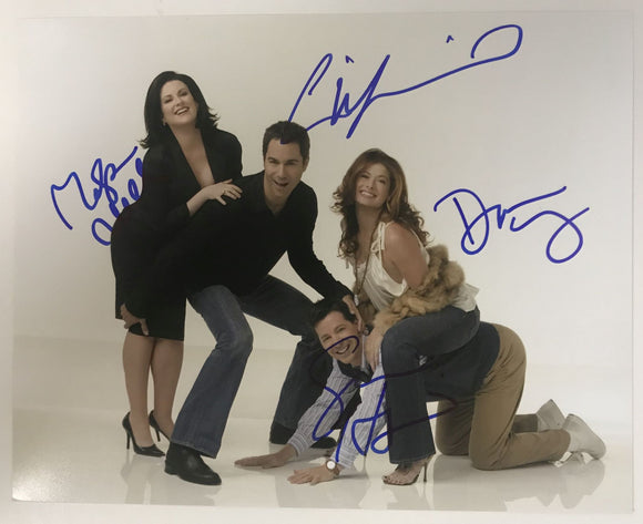Will & Grace Cast Signed Autographed Glossy 8x10 Photo - Lifetime COA