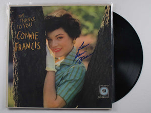 Connie Francis Signed Autographed "My Thanks to You" Record Album - COA Matching Holograms