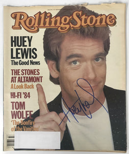 Huey Lewis Signed Autographed Complete "Rolling Stone" Magazine - Lifetime COA
