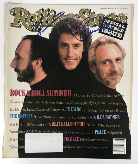 Pete Townshend & Roger Daltrey of The Who Signed Autographed Complete 