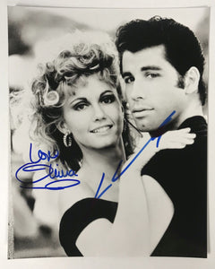 Olivia Newton-John & John Travolta Signed Autographed "Grease" Glossy 8x10 Photo - Lifetime COA