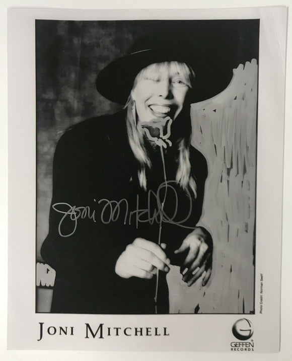 Joni Mitchell Signed Autographed Glossy 8x10 Photo - Lifetime COA