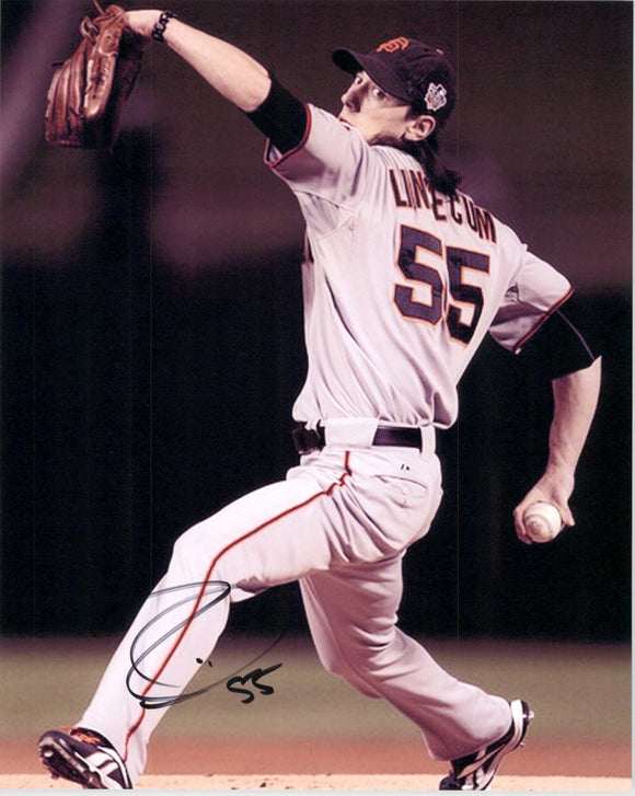 Tim Lincecum Signed Autographed Glossy 8x10 Photo San Francisco Giants - COA Matching Holograms