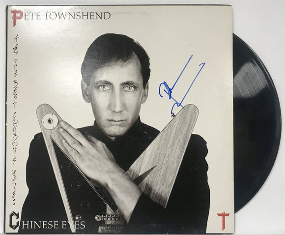 Pete Townshend Signed Autographed 'Chinese Eyes' Record Album - COA Matching Holograms