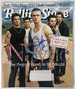 NSYNC Band Signed Autographed Complete "Rolling Stone" Magazine - Lifetime COA