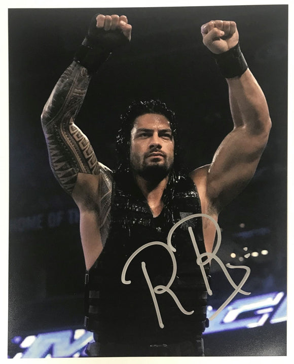 Roman Reigns Signed Autographed WWE Glossy 8x10 Photo - Lifetime COA
