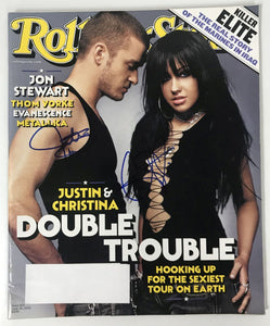 Justin Timberlake & Christina Aguilera Signed Autographed Complete "Rolling Stone" Magazine - Lifetime COA