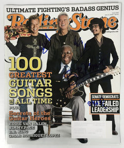 Eddie Van Halen, Jimmy Page & B.B. King Signed Autographed "Rolling Stone" Magazine Cover - Lifetime COA