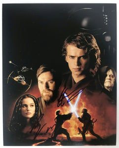 Ewan McGregor, Hayden Christensen & Natalie Portman Signed Autographed "Star Wars: Phantom Menace" Glossy 8x10 Photo - Lifetime COA