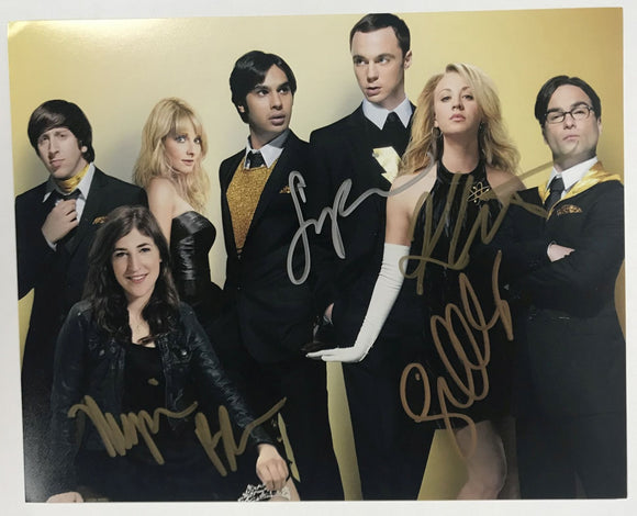 Big Bang Theory Cast Signed Autographed Glossy 8x10 Photo - Lifetime COA