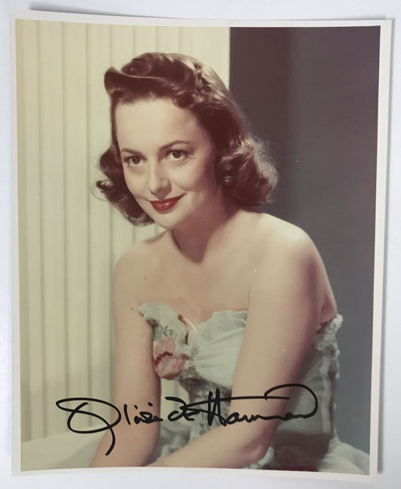 Olivia de Havilland Signed Autographed Glossy 8x10 Photo - COA Matching Holograms