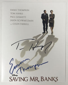 Tom Hanks & Emma Thompson Signed Autographed "Saving Mr. Banks" Glossy 8x10 Photo - Lifetime COA