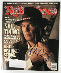 Neil Young Signed Autographed Complete "Rolling Stone" Magazine - Lifetime COA