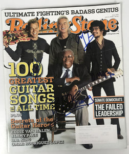 Eddie Van Halen, Jimmy Page, B.B. King & Omar Rodriguez Lopez Signed Autographed Complete Omar Rodriguez Lopez "Rolling Stone" Magazine - Lifetime COA