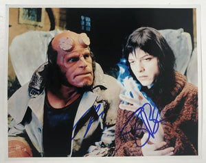 Ron Perlman & Selma Blair Signed Autographed "Hellboy" Glossy 8x10 Photo - Lifetime COA
