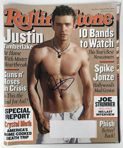 Justin Timberlake Signed Autographed Complete "Rolling Stone" Magazine - Lifetime COA