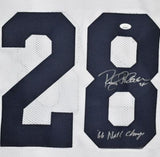 Rocky Bleier Signed Autographed "66 National Champs" Notre Dame Fighting Irish White Football Jersey - JSA COA
