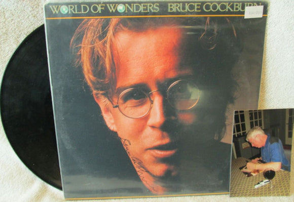 Bruce Cockburn Signed Autographed 'World of Wonders' Record Album - COA Matching Holograms