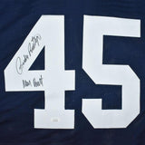 Rudy Ruettiger Signed Autographed "Never Quit" Notre Dame Fighting Irish Blue Football Jersey - JSA COA