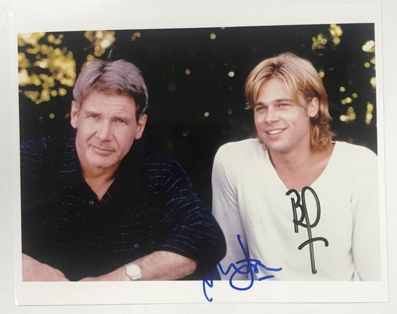 Harrison Ford & Brad Pitt Signed Autographed 