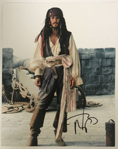 Johnny Depp Signed Autographed "Pirates of the Caribbean" Glossy 8x10 Photo - Lifetime COA