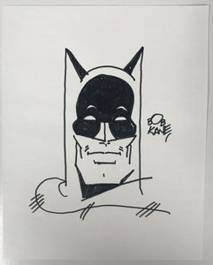 Bob Kane (d. 1998) Signed Autographed Original 7x9 "Batman" Artwork - Lifetime COA