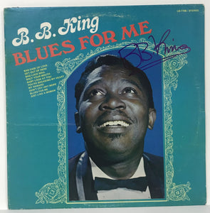 B.B. King (d. 2015) Signed Autographed "Blues For Me" Record Album Cover - Lifetime COA