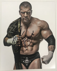 Triple H Signed Autographed WWE Glossy 8x10 Photo - Lifetime COA