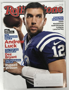 Andrew Luck Signed Autographed Complete "Rolling Stone" Magazine - Lifetime COA