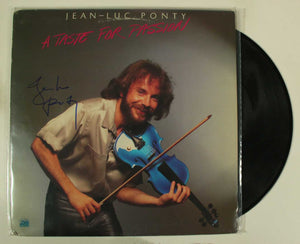 Jean-Luc Ponty Signed Autographed "A Taste for Passion" Record Album - COA Matching Holograms